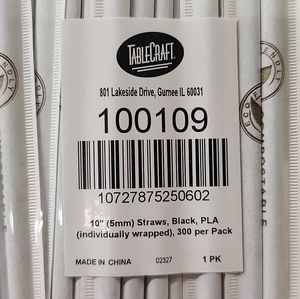 900 Count Compostable Individually Wrapped Straws
